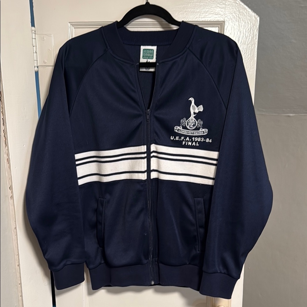 Tottenham Hotspur Navy and White Bomber Jacket